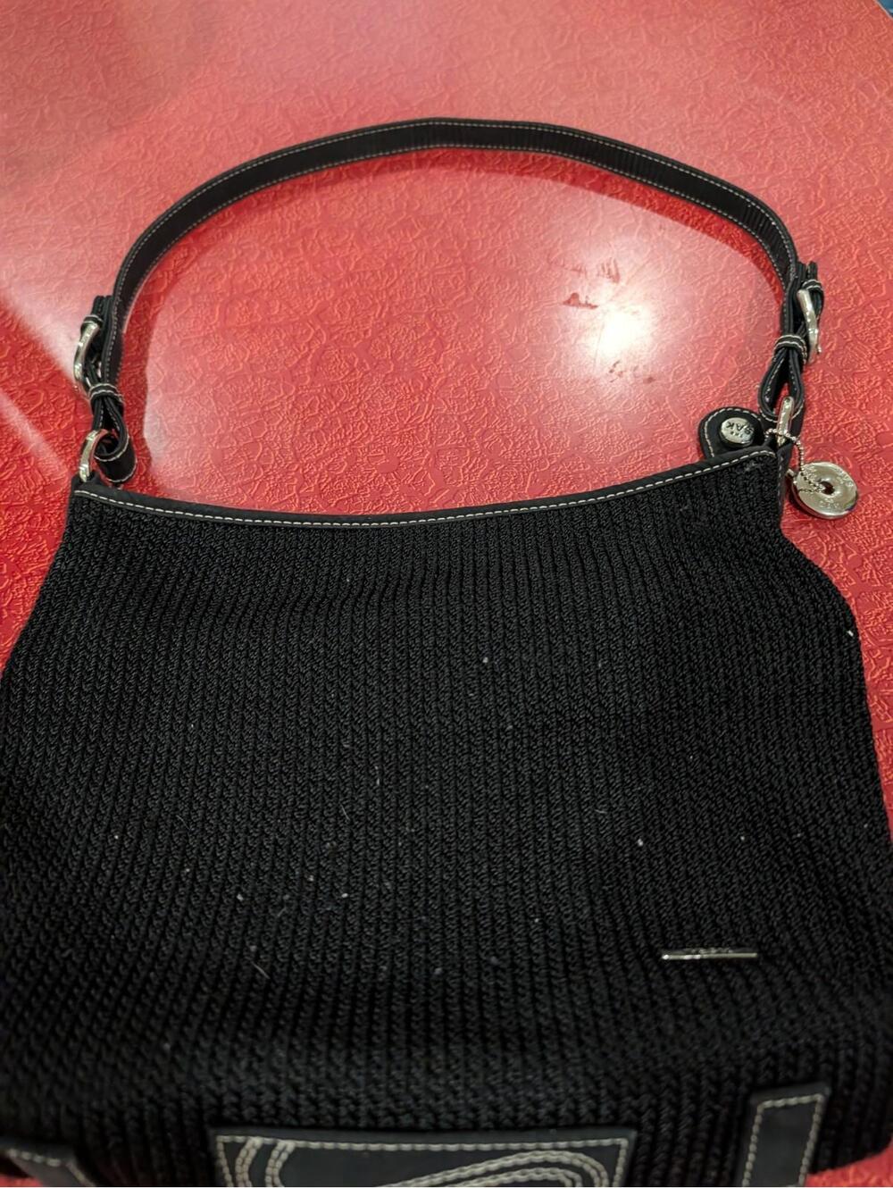 THE SAK Original Crochet Purse Black Shoulder Bag Classic Boho